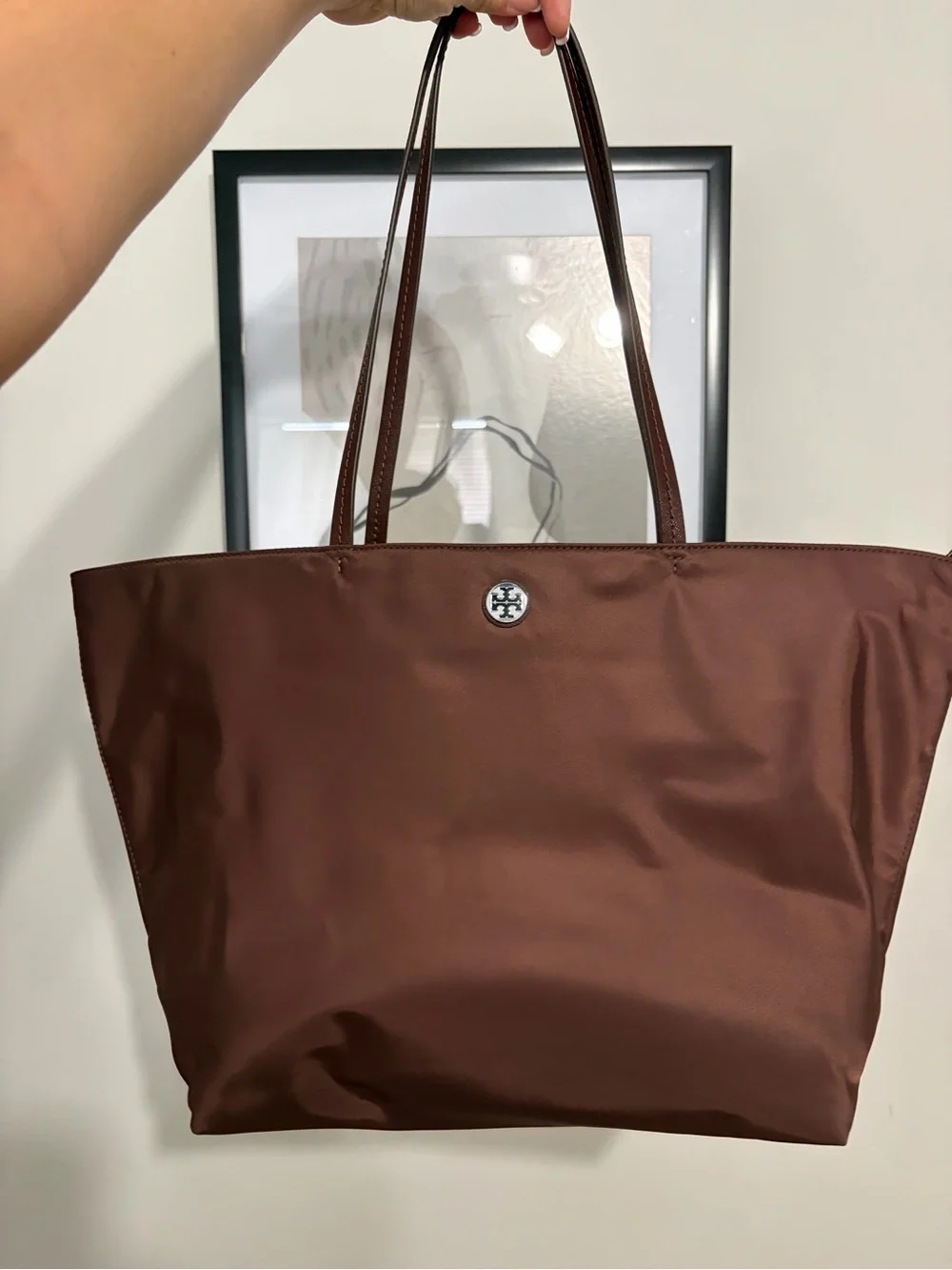 Tory Burch Brown Nylon Tote Bag